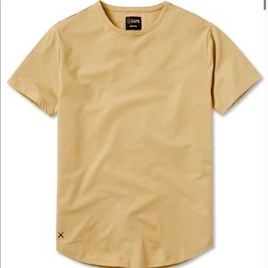 Gold Curve Hem Crew Neck T-Shirt